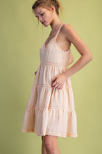 Load image into Gallery viewer, EASEL STRIPED COTTON GAUZE TIERED DRESS
