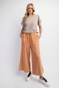 EASEL MINERAL WASHED WIDE LEG PANTS