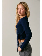 Load image into Gallery viewer, LE LIS LONG SLEEVE WRAP CROP SWEATER
