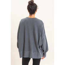 Load image into Gallery viewer, HYFVE PIGMENT DYED OVERSIZED RAW EDGE SWEATSHIRT
