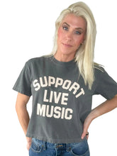 Load image into Gallery viewer, STATED WHOLESALE SUPPORT LIVE MUSIC MIDDIE TEE
