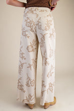 Load image into Gallery viewer, EASEL FLORAL PRINTED WASHED STRETCH TWILL PANTS
