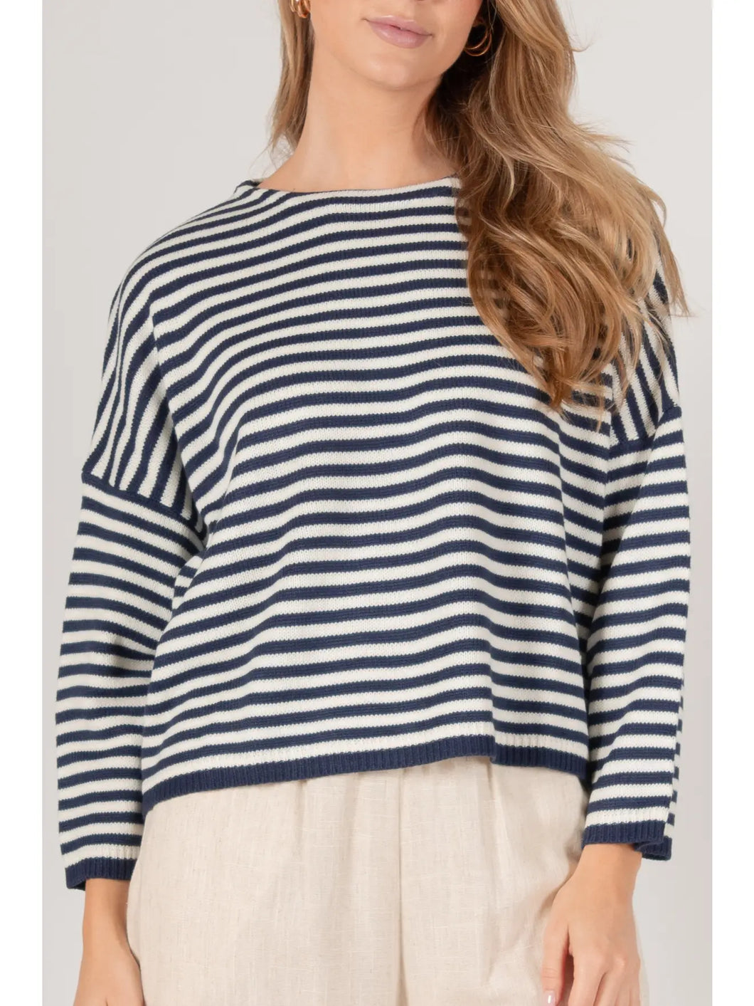 Before You Collection Striped T-Body Sweater