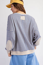 Load image into Gallery viewer, EASEL STRIPE THERMAL KNIT TOP
