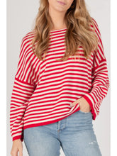 Load image into Gallery viewer, Before You Collection Striped T-Body Sweater
