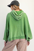 Load image into Gallery viewer, Easel Baloon Sleeved Washed Terry Hoodie Pullover

