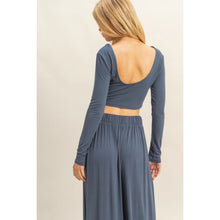 Load image into Gallery viewer, Hyfve Long-Sleeve Crop Top and Maxi Pants Set
