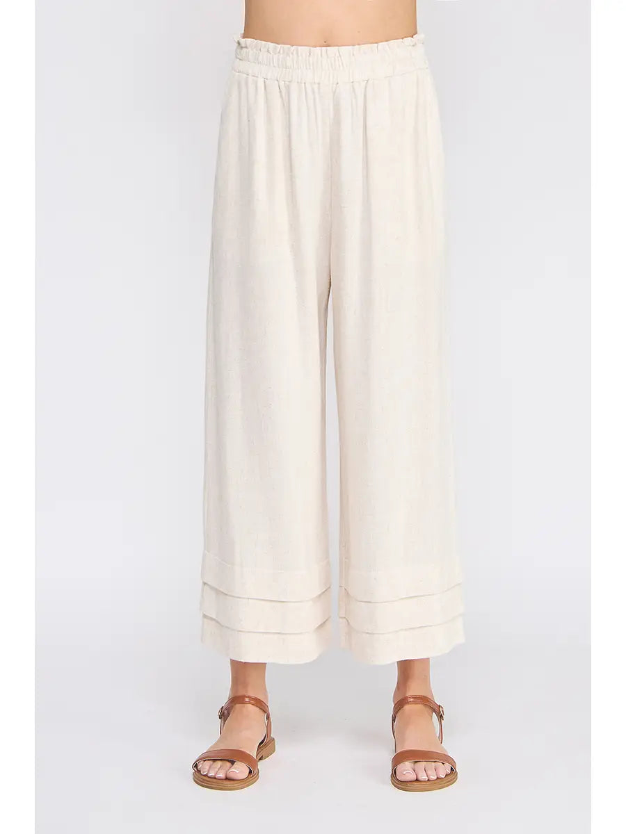 Allie Rose Tiered Hem Ankle Pants