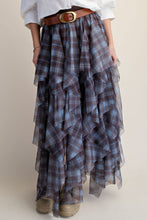 Load image into Gallery viewer, EASEL CHECK YARN DYE MESH BALLERINA SKIRT

