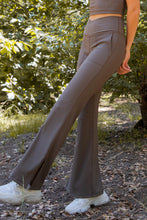 Load image into Gallery viewer, RAE MODE NYLON RIB V-WAISTED FLARED LEGGINGS
