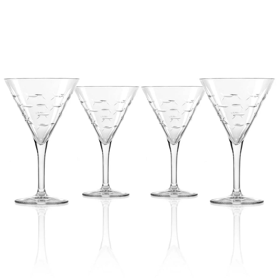 Rolf School of fish Martini Glass