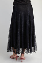 Load image into Gallery viewer, EASEL  ALL OVER LACE SKATER MAXI SKIRT

