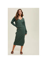 Load image into Gallery viewer, WISHLIST RIBBED KNIT CARDIGAN AND DRESS SET
