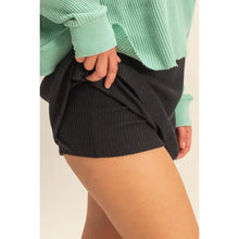 Load image into Gallery viewer, HYFVE RIBBED ELASTIC WAIST MINI SKORT
