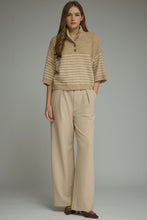 Load image into Gallery viewer, ENTRO STRIPED SHORTSLEEVED PULLOVER
