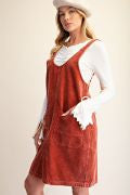 Load image into Gallery viewer, EASEL WASHED CORDUROY OVERALL DRESS
