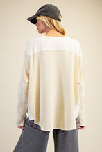 Load image into Gallery viewer, EASEL WASHED THERMAL HENLEY TOP
