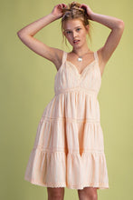 Load image into Gallery viewer, EASEL STRIPED COTTON GAUZE TIERED DRESS
