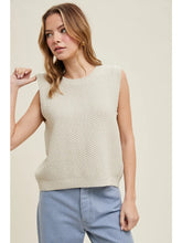 Load image into Gallery viewer, Wishlist Textured Self Back Ties Sweater Vest
