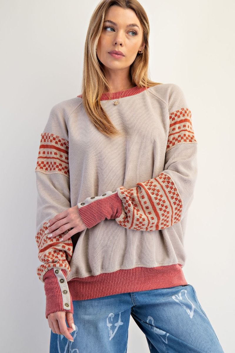 EASEL LONG SLEEVES THERMAL PULLOVER