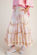 Load image into Gallery viewer, EASEL PRINTED COTTON LAWN TIERED SKIRT
