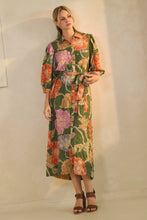 Load image into Gallery viewer, ODDI TEXTURED FLORAL SHIRT DRESS
