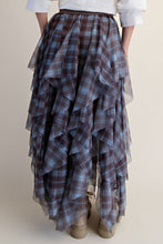 Load image into Gallery viewer, EASEL CHECK YARN DYE MESH BALLERINA SKIRT
