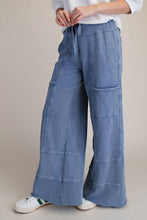 Load image into Gallery viewer, EASEL WASHED WIDE LEG TERRY PANTS
