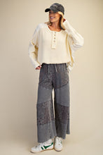 Load image into Gallery viewer, EASEL WASHED THERMAL HENLEY TOP

