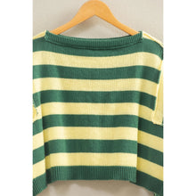 Load image into Gallery viewer, Hyfve Relaxed Fit Striped Boat Neck Sweater
