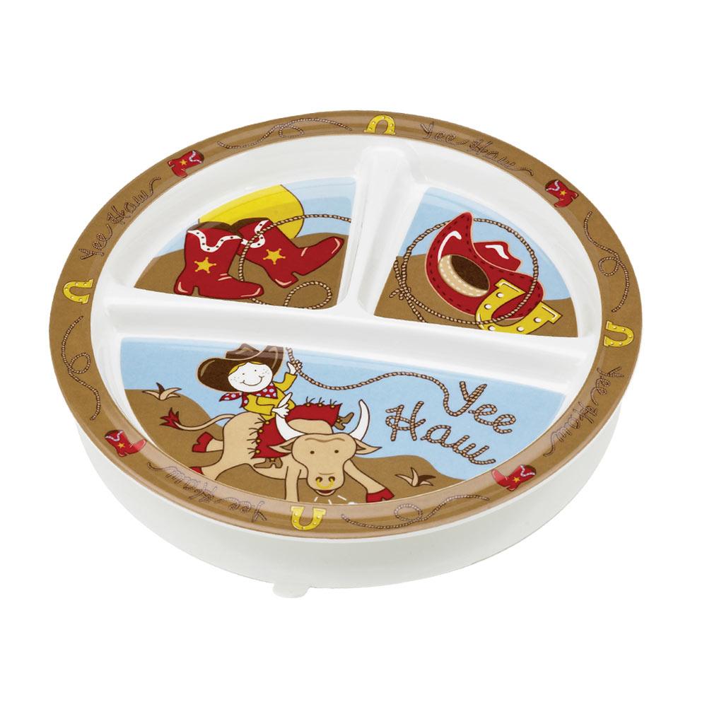 Sugar Booger Kids Divided Suction Plate | Yee Haw