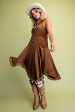 Load image into Gallery viewer, EASEL SATIN LACE TRIM CAMI WOVEN DRESS
