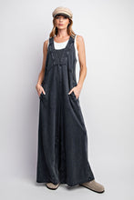 Load image into Gallery viewer, EASEL WASHED SOFT TERRY KNIT JUMPSUIT BLACK
