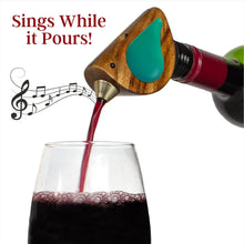 Load image into Gallery viewer, Songbird Specialties® "Singing" Wine Bottle Pourer Turquoise
