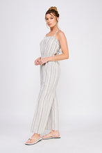 Load image into Gallery viewer, Allie Rose Striped Linen Jump Suit
