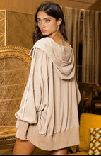 Load image into Gallery viewer, BUCKETLIST MINERAL WASHED FRENCH TERRY ZIP UP OVERSIZED JACKET
