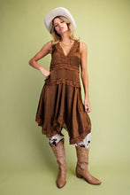 Load image into Gallery viewer, EASEL SATIN LACE TRIM CAMI WOVEN DRESS
