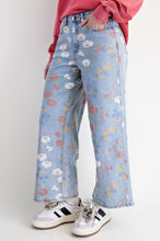 Load image into Gallery viewer, EASEL FLORAL PRINTED WASHED STRETCH TWILL PANTS
