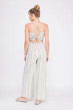 Load image into Gallery viewer, Allie Rose Striped Linen Jump Suit
