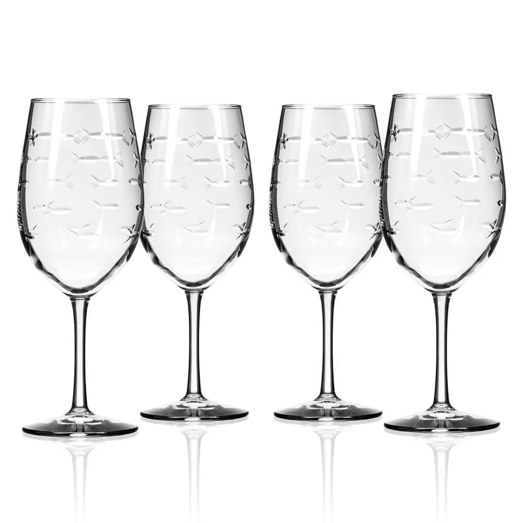 Rolf School of Fish White Wine Glass