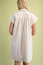 Load image into Gallery viewer, EASEL WASHED DENIM SHIRT DRESS IN POPPY RED
