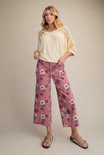 Load image into Gallery viewer, EASEL FLORAL PRINT STRETCH WASHED TWILL PANTS

