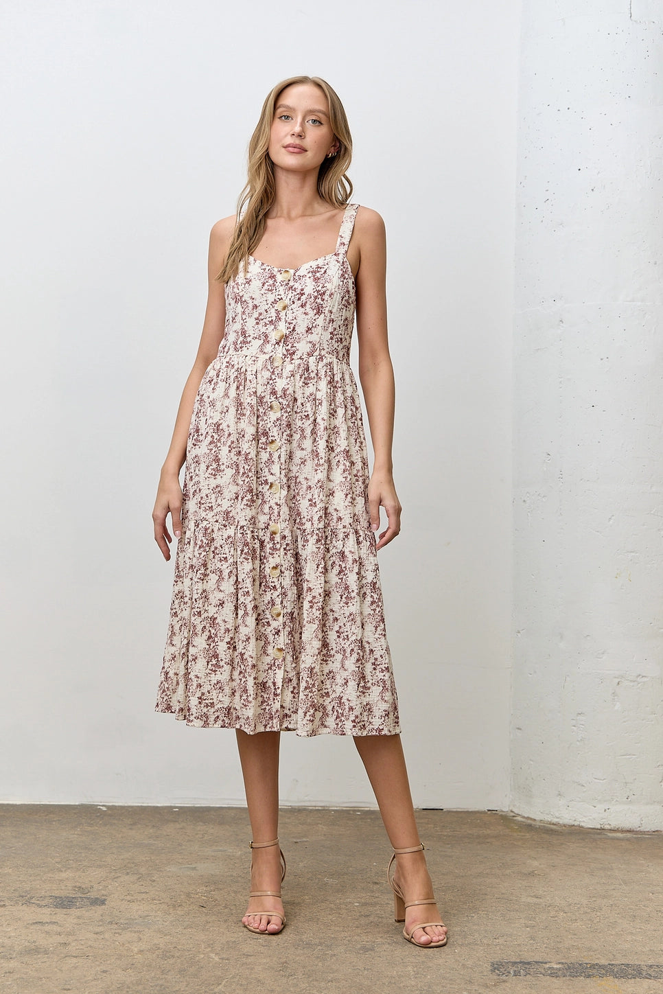 Polagram Printed Woven Twill Jumper Dress