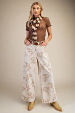 Load image into Gallery viewer, EASEL FLORAL PRINTED WASHED STRETCH TWILL PANTS
