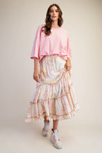 Load image into Gallery viewer, EASEL PRINTED COTTON LAWN TIERED SKIRT
