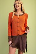 Load image into Gallery viewer, EASEL COLOR MIX KNITTED SWEATER CARDIGAN
