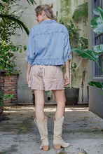 Load image into Gallery viewer, EE:SOME RUFFLED HEM DENIM BLOUSE
