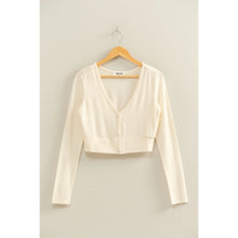 Load image into Gallery viewer, Hyfve Cropped V-Neck Long Sleeve Top

