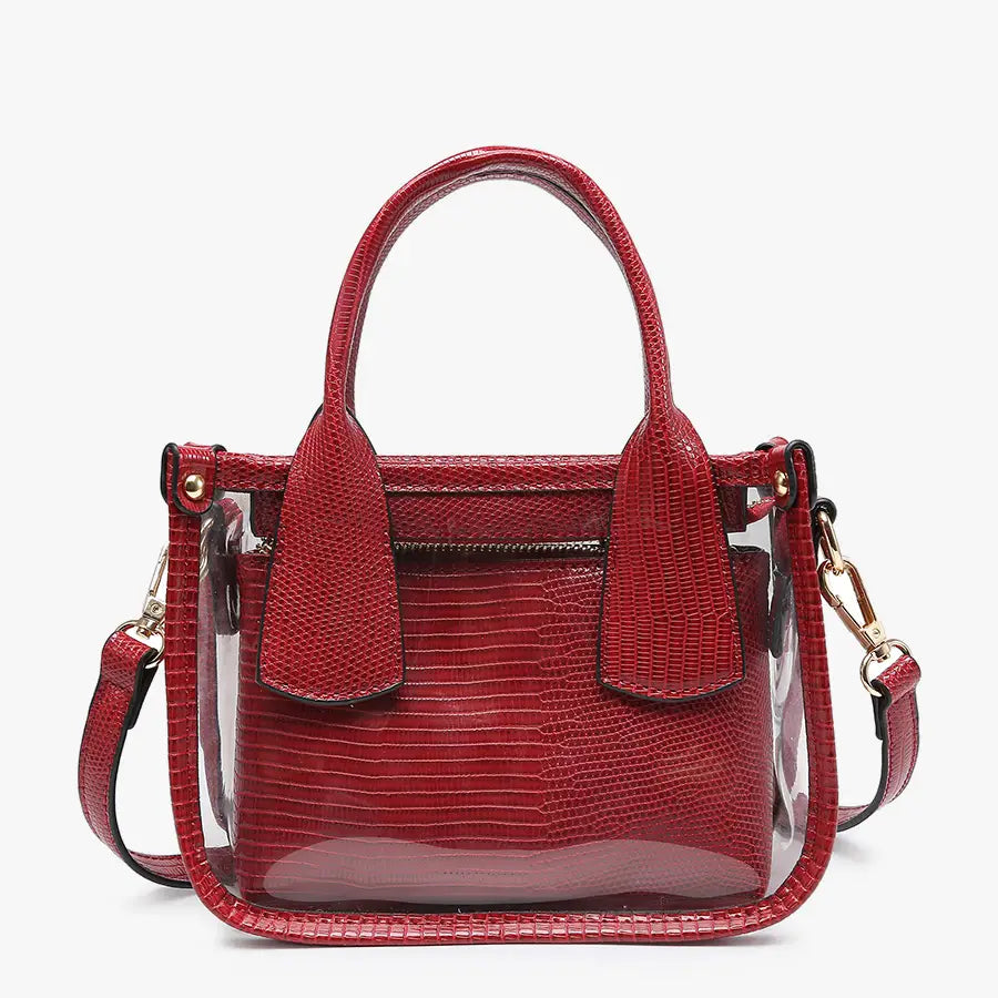 Jen & Co Stacey Clear Satchel w/ Inner Bag