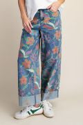 Load image into Gallery viewer, EASEL SIGNATURE PRINT WASHED STRETCH DENIM PANTS
